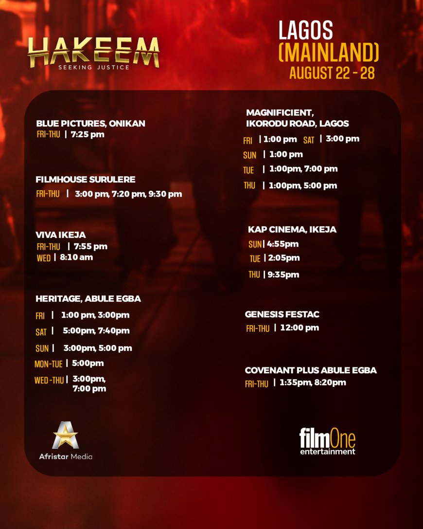 HAKEEM: SEEKING JUSTICE ShowTimes